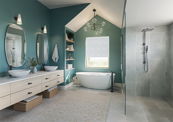Folk Meadows, Soft Blue - Twist&Fit Roller Blind - Image 7